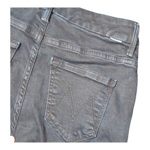 Mother‎ Womens 25 The Pixie Ankle Fray Skinny Jeans Holding Hands Raw Hem Blue
